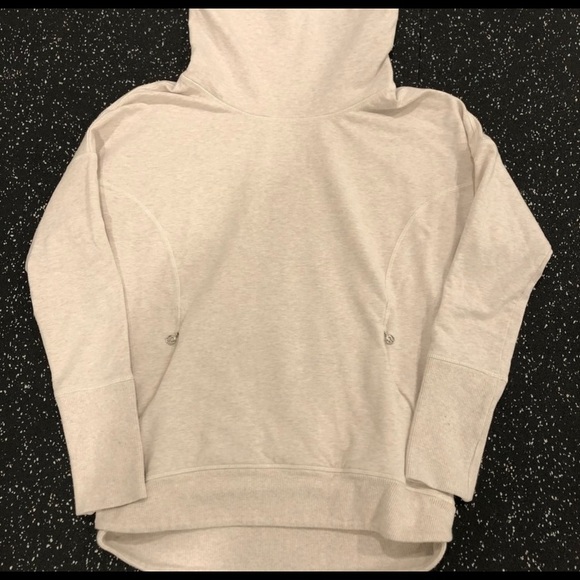 lululemon athletica Sweaters - Lululemon Heathered Pink hoodie sweater Sz 6